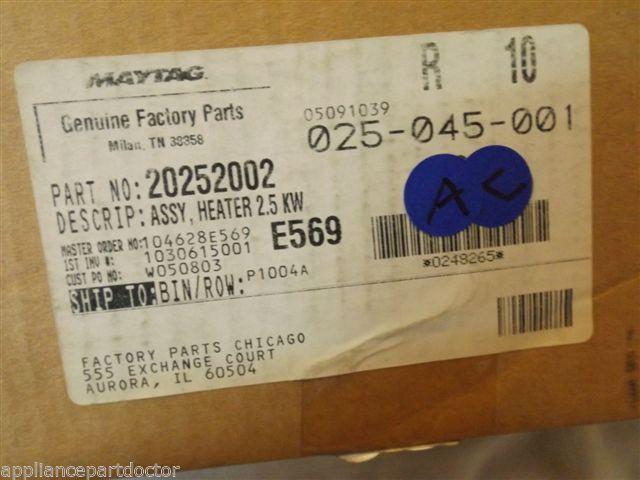 AMANA GOODMAN AIR CONDITIONER 20252002 HEATER 2.5KW-230V NEW IN BOX AMANA GOODMAN AIR CONDITIONER 20252002 HEATER 2.5KW-230V NEW IN BOX